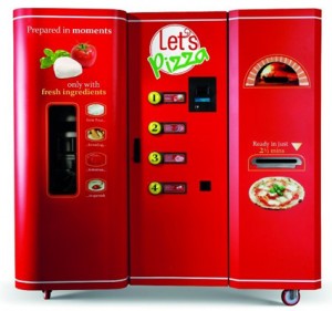 máquina expendedora de pizza