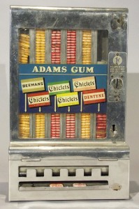 adams gum vending machine
